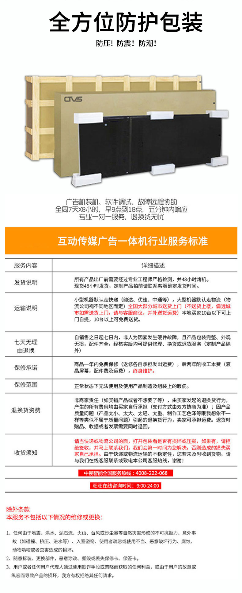 防潮防震防壓，層層防護